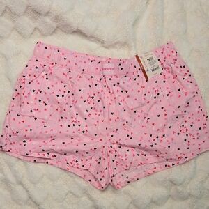 Joyspun Pink Heart Women's Pajama Shorts New